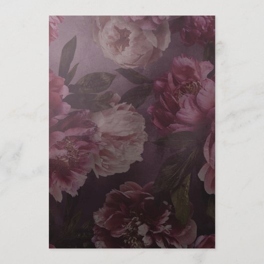 濃色とムーディのフローラメニューカード メニュー (裏面)