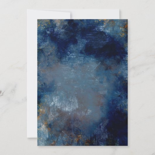 濃色とムーディ結婚式招待状の保存日 招待状 (裏面)