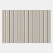濃茶色と白のストライプ ラッピングペーパーシート (正面3)