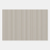 濃茶色と白のストライプ ラッピングペーパーシート (正面)