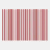 濃赤と白のストライプ ラッピングペーパーシート (正面3)