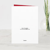 濃赤背景の金の走る馬 シーズンカード (裏面)