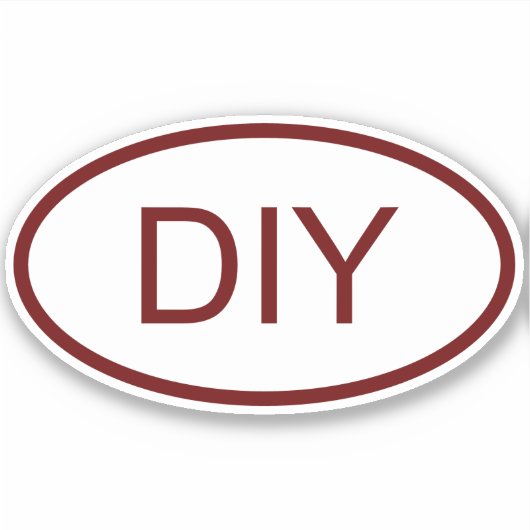 濃赤色のヨーロッパスタイルの楕円形 シール (正面)