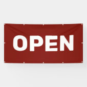 濃赤色オープン バナー 横断幕 (横)