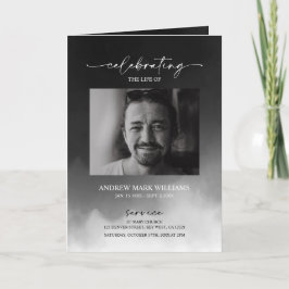 濃霧の葬儀順番の折り畳みプログラム カード