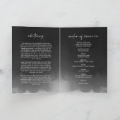 濃霧の葬儀順番の折り畳みプログラム カード (内部)