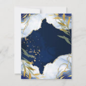 濃青大理石金箔 招待状 (裏面)