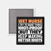 濡れたナース私は物事をおもしろい諺するクール マグネット (正面/裏面)