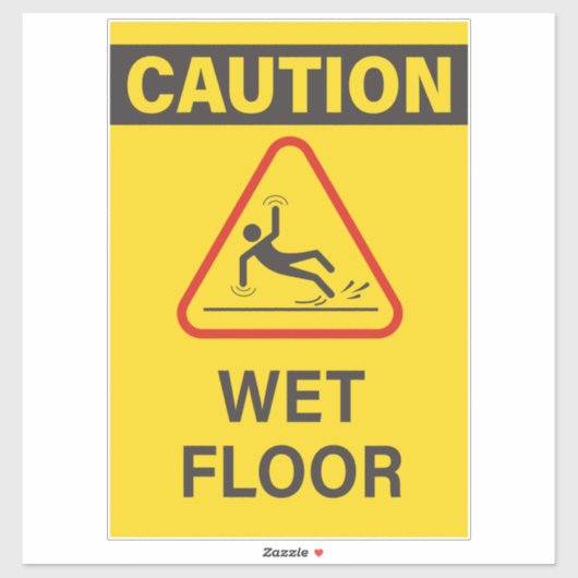 濡れたフロアサイン シール (シート)