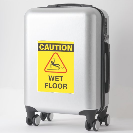 濡れたフロアサイン シール (スーツケース)