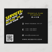 濡れたメタリックフェイクテクスドロップのフライヤー チラシ (裏面)