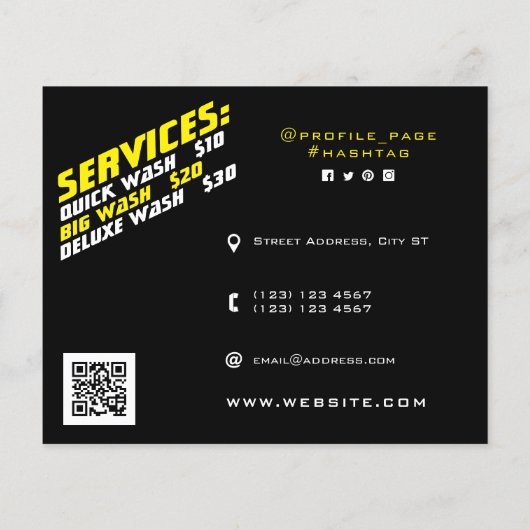 濡れたメタリックフェイクテクスドロップのフライヤー チラシ (裏面)