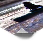 濡れた熱気球の滴下 ポスター (角)