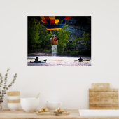 濡れた熱気球の滴下 ポスター (キッチン)