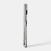 濡れた窓辺の黒猫 iPhone 15ケース (右側面)