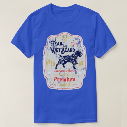 濡れた顎鬚を恐れる Tシャツ (デザイン正面)