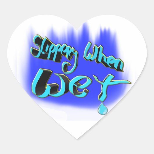 濡れていると滑る ハートシール (正面)