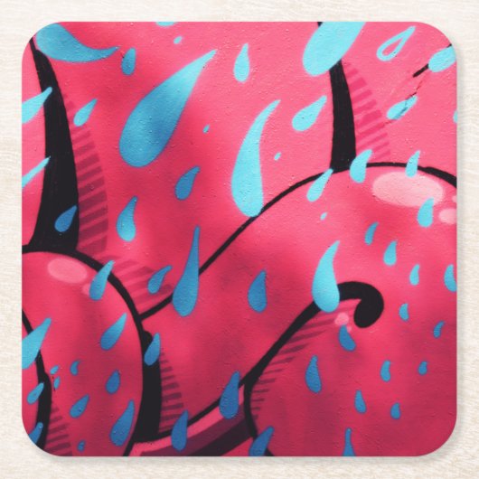 濡絵を描 スクエアペーパーコースター (正面)