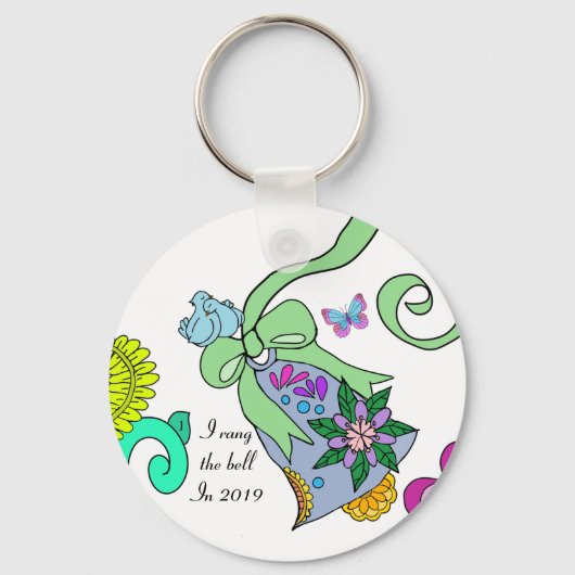 濾胞性リンパ腫リボンベル キーホルダー (正面)