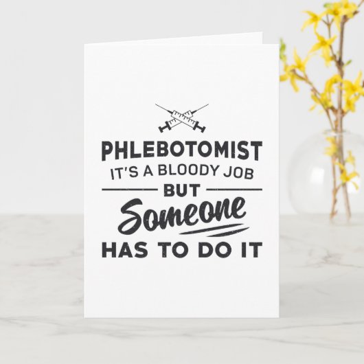 瀉血師が介護を好む瀉血術をやる カード (黄色い花)