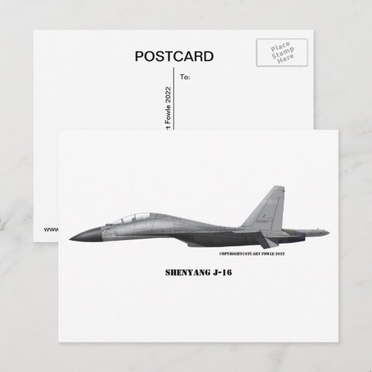 瀋陽J-16 ポストカード (正面/裏面)