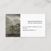 灌漑サービス 名刺 (裏面)