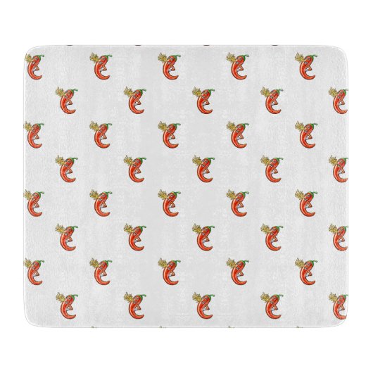 火おもしろいの上のスパイシーなチリ カッティングボード (正面)