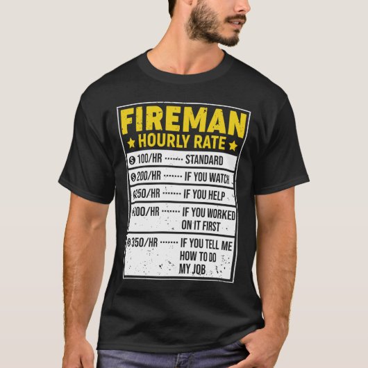 火おもしろい人贈り物ファイアマンことわざ時給Gif Tシャツ (正面)