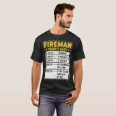 火おもしろい人贈り物ファイアマンことわざ時給Gif Tシャツ (正面フル)