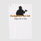 火おもしろい撃手が熱い ゴルフタオル (正面)