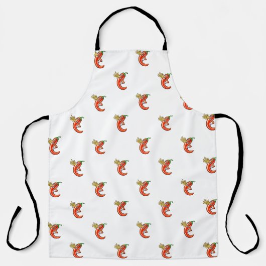 火おもしろい模様のスパイシーチリ エプロン (正面)