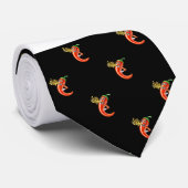 火おもしろい模様のスパイシーチリ ネクタイ (ロール)