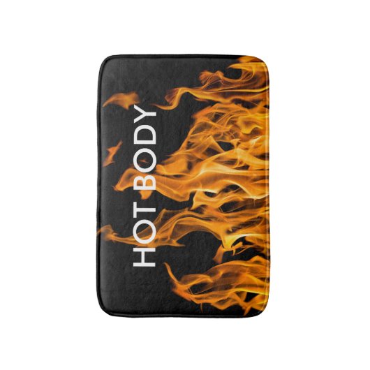 火おもしろい炎 バスマット (正面縦)