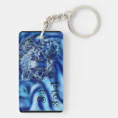火および氷のユキヒョウのキーホルダー キーホルダー (裏面)