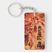 火および氷のユキヒョウのキーホルダー キーホルダー (正面)