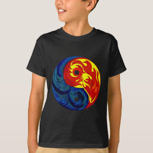 火および氷の陰陽 Tシャツ