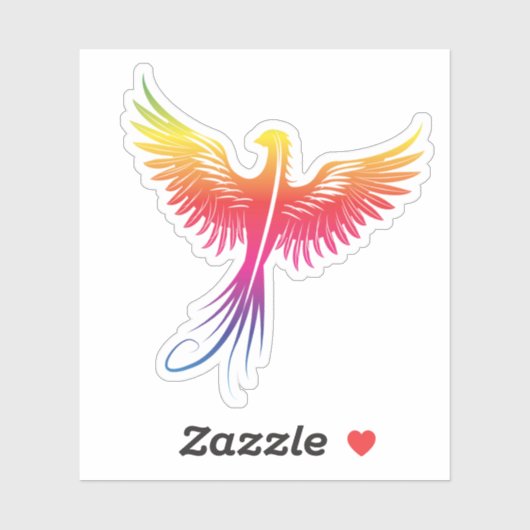 火から立ち上がるフェニックス シール (シート)