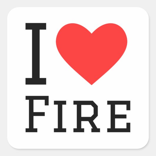 火が好きだ スクエアシール (正面)