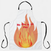 火が燃えている エプロン (正面)