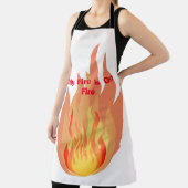 火が燃えている エプロン (インサイチュ)