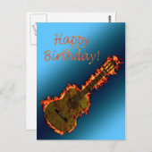 火が見えるほど熱いギター ポストカード (正面/裏面)