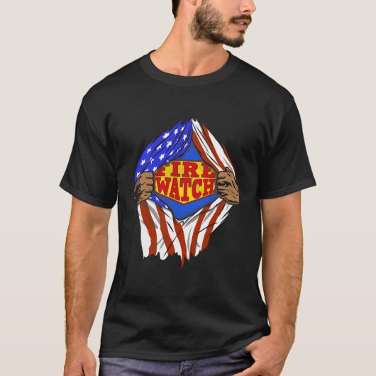 火すごい時計の英雄の仕事 Tシャツ (正面)