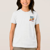 火で燃え上がる トライブレンドTシャツ (正面)