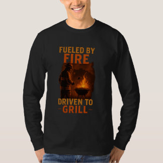 火で燃え、グリルに駆動 Tシャツ