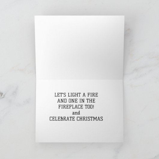 火とクリスマスに火を付け祝よう シーズンカード (内部)