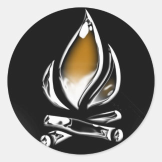 火とログのコピー ラウンドシール