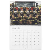 火と勇気：消防士20XX カレンダー (1月 2026)