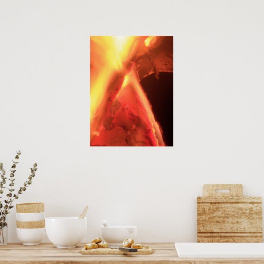 火と木 ポスター (キッチン)