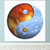 火と水のインとヤンシンボル キャンバスプリント (インサイチュ (ウッドフロア))