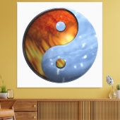 火と水のインとヤンシンボル キャンバスプリント (インサイチュ (リビング))